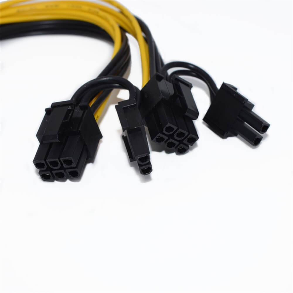 PCI-Express PCIE 8Pin to Dual 8 (6+2) Pin VGA Graphic Video Card Adapter Power Supply Cable 15cm pcie 8 pin connectors