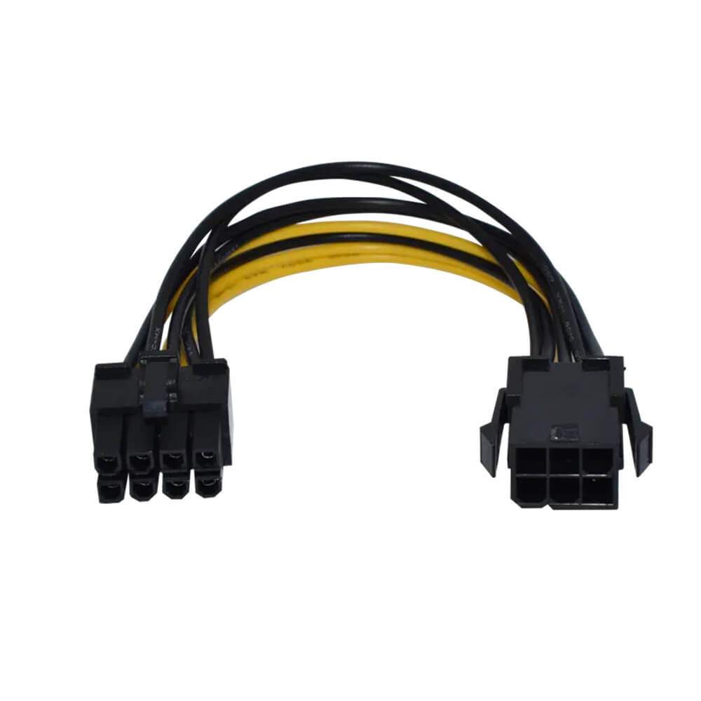 Câble adaptateur d\'alimentation PCIe 6 broches à 8 broches, convertisseur PCI-e femelle à 8 broches mâle pour carte vidéo GPU