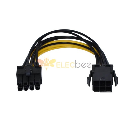 PCIe 6Pin to 8Pin Power Adapter Cable PCI-e 6 Pin Female to 8 Pin Male Converter for GPU Video Card