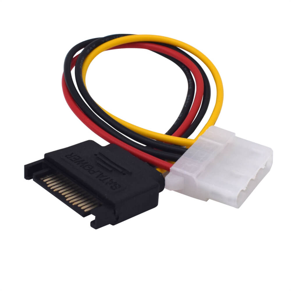 SATA To IDE Power 15Pin To Large 4Pin Female Power Cable