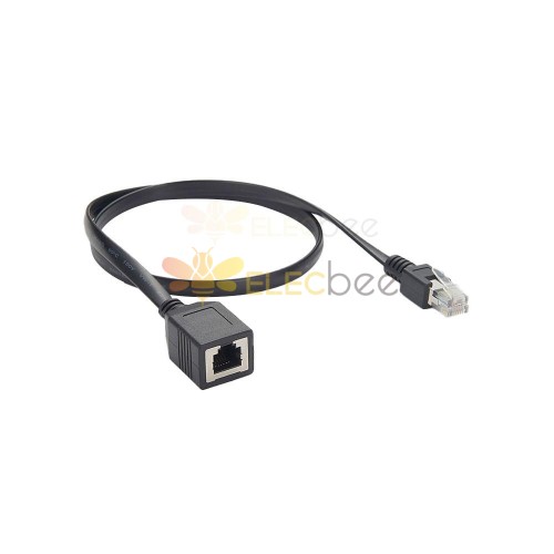 RJ12 6P6C Male to Female Extension Cable Telephone Patch Cord Communication Cable 0.5M