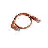 90 Degree Angle RJ45 Male to Male Network Extension 30CM Cable Orange Color
