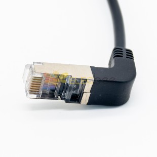 90 Degree RJ45 Câble 0.6M Homme à Femelle Panneau de vis Mount Ethernet LAN Network Extension
