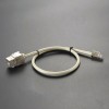 Shielded CAT6A Jack Panel Mount to Male Ethernet 180 Degrees Molded Extension Cable 30cm