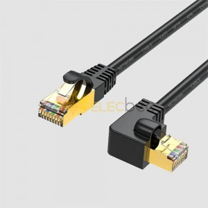 Cable Ethernet Cat6 en ángulo recto hacia abajo RJ45 Conector de red de 90 grados