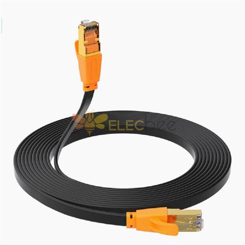 Кабели сети заплаты Лан плоского интернет-кабеля Кат8 высокоскоростные с соединителем РДЖ45 покрытым золотом