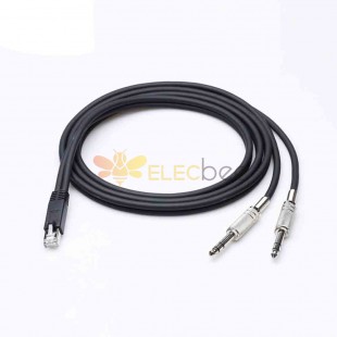 Dual 1/4 TRS to RJ45 male Axia adapter High quality audio connection cable 2 meters