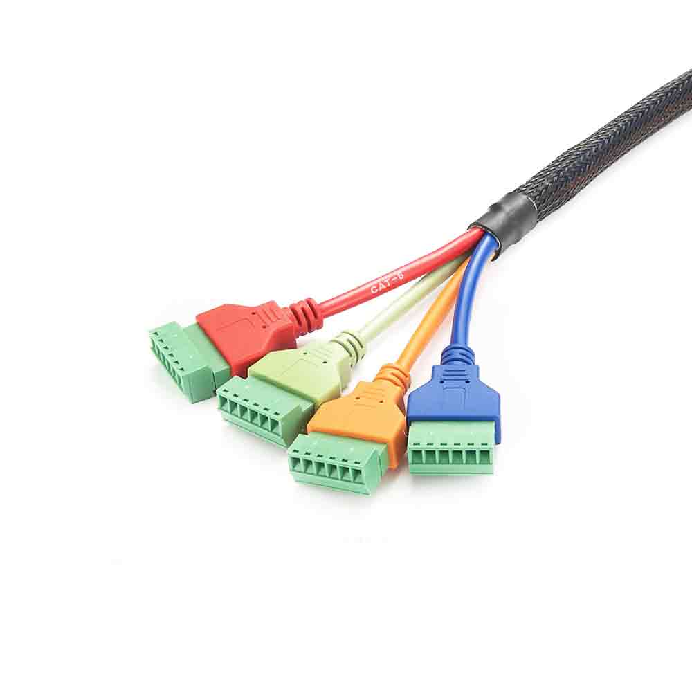 Ethernet RJ45 para parafusar o terminal do cabo do bloco de terminais direto para RJ45, macho reto