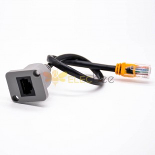 Network Cable Length RJ45 30CM Ethernet Cat5 Panel Mount Female to Male Extension Cable
