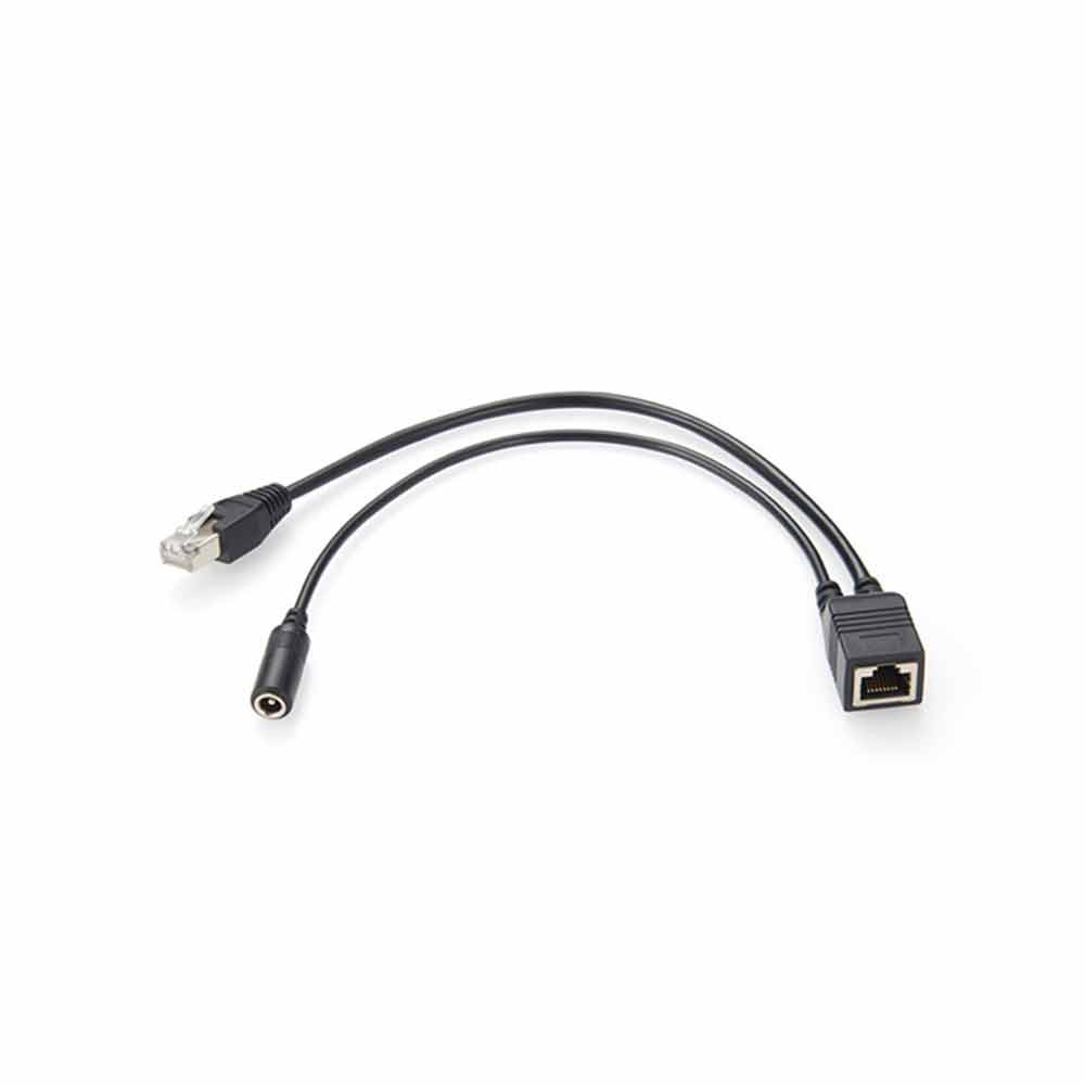 POE RJ45 Female to Male Plug   DC Male Adapter Cable