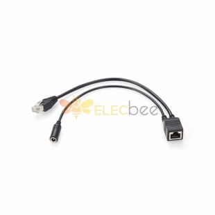 POE RJ45 Female to Male Plug   DC Male Adapter Cable