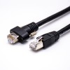 RJ45 Cable 8p8c Male to Male Straight Overmolded Cable with Screw Lock 1M