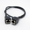 RJ45 Ethernet Lan Cable Female to Female Network Extension Cord 60CM Double Connector