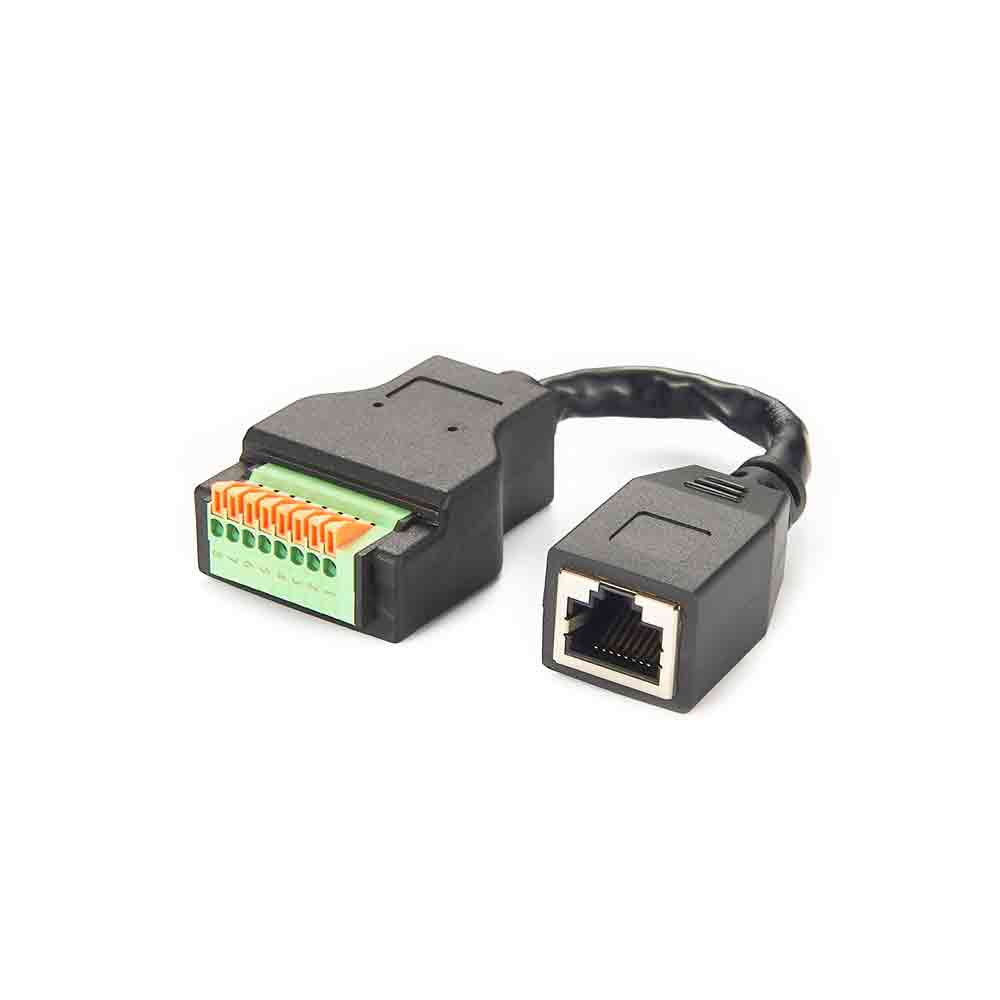 RJ45 Ethernet  Socket to Spring Terminal Block Adapter Terminal   Straight to RJ45 ,Straight Female
