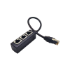 RJ45 Ethernet Splitter Cable Adapter 1 à 3 Commutateur Ethernet Port pour CAT 5/CAT 6 LAN Socket Connector 20CM