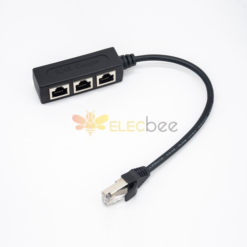 RJ45 Ethernet Splitter Cable Adapter 1 to 3 Port Ethernet Switch for CAT  5/CAT 6
