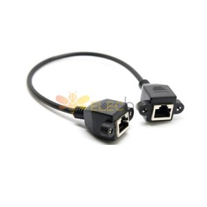 RJ45 Female to Female Cable 0.3M Length Cat5e 8P8C Ethernet Network