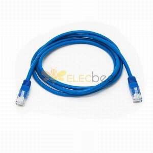 RJ45 Male CAT5E LAN Network Ethernet Cable Wire Cord Blue 5M Length