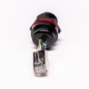 rj45 Waterproof Connector Panel Mount Waterproof Connector Female to Male Front Mount with Cable