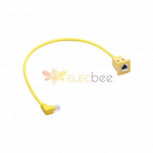 Snap in RJ45 Male to Female Cat5e Panel Mount Fast Speed Ethernet LAN Network Connection Cable 30CM
