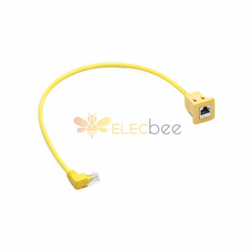 Snap in RJ45 Male to Female Cat5e Panel Mount Fast Speed Ethernet LAN Network Connection Cable 30CM