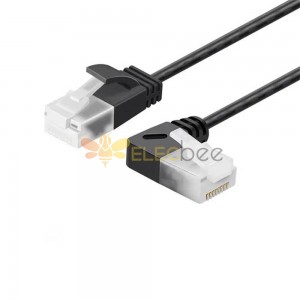 Cable Ethernet Cat6 ultrafino RJ45 en ángulo recto a recto Cable de red Utp Cable de conexión 90 grados Cat6 Lan para enrutador de ordenador portátil Tv Box