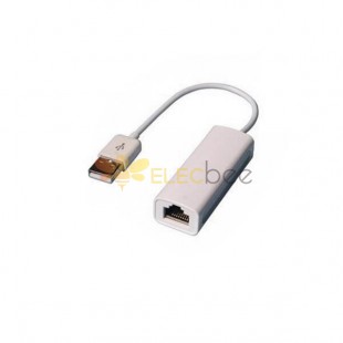 USB 2.0 a RJ45 hembra de adaptador de red de banda ancha cable blanco color 11CM Cable