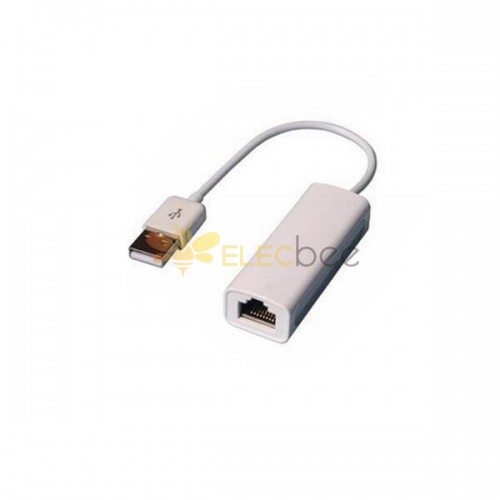 USB 2.0 à RJ45 Female Broadband Network Adapter Câble White Color 11CM Câble