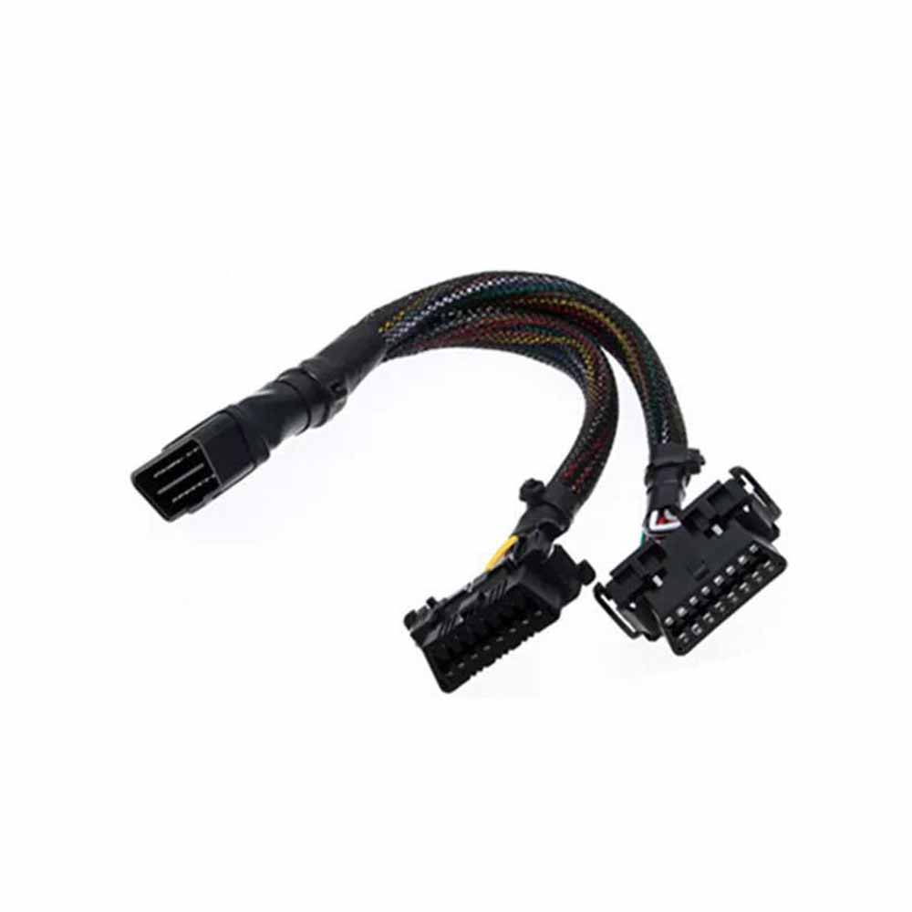 30CM OBD Y-Splitter Extension Cable with Shielding Compatible with Kia and Toyota