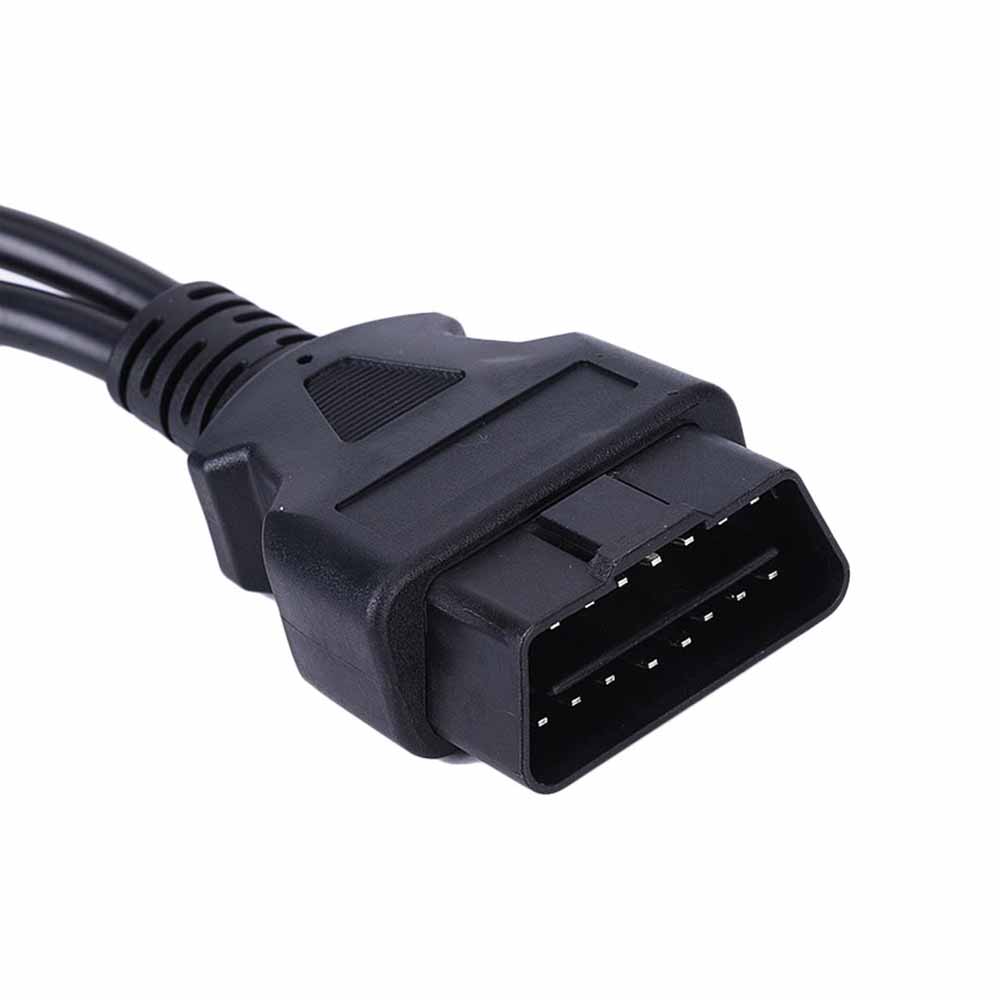 OBD2 Splitter Cable Male to 1 Female Splitter Extension 16 Pin PVC Cable 30CM