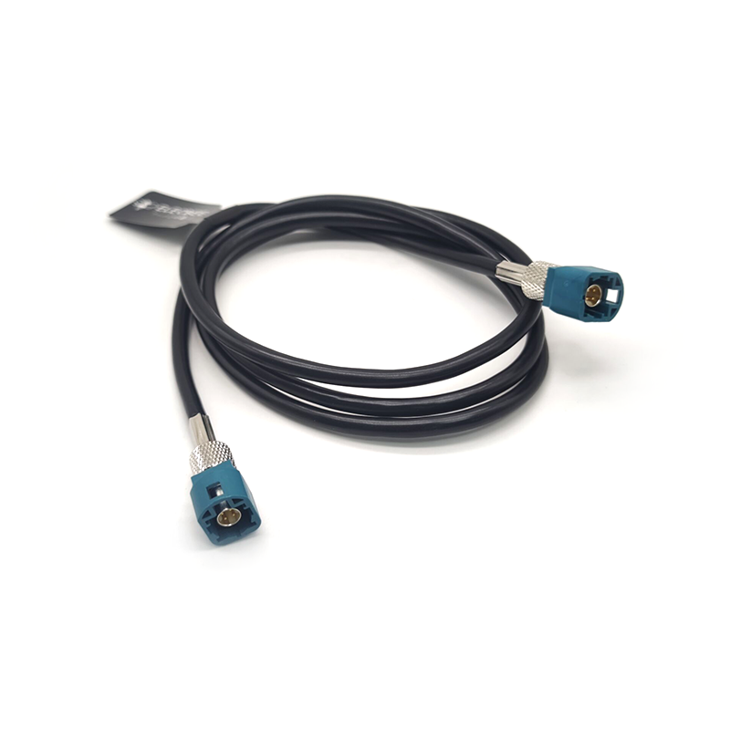 LVDS线束厂家专供HSD4芯水蓝色公转公组装线缆1M 10Pcs
