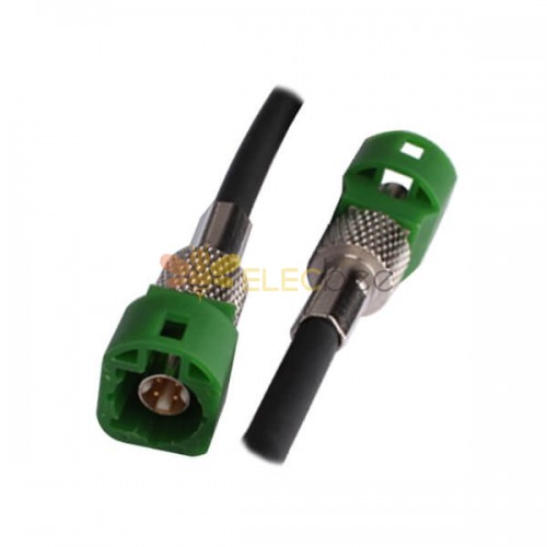 10 Stück 4-poliger HSD-Stecker, E-Code, Crimp-Stecker, LVDS-Kabelkonfektionierung, 1 m