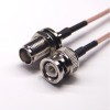 50 Ohm BNC Cable Straight Male to TNC Female Blukhead for RG316 Cable 10cm