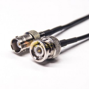 50 Ohm RF Koaksiyel Kablo BNC Konnektör Erkek Kadın 180 Derece RG174 Kablo için