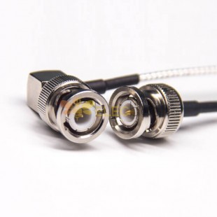 RG316 ile BNC Kablo 90 Derece Erkek - BNC 180 Derece Erkek Koaksiyel Kablo