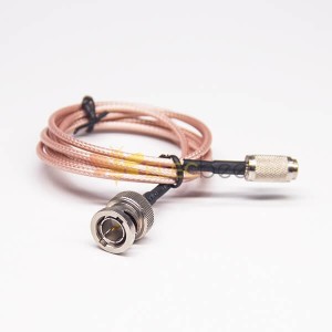 BNC Cable Assembly RG179 1M avec BNC Male to DIN 1.0/2.3 Plug Length 0.5M