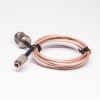 BNC Cable Assembly RG179 1M with BNC Male to DIN 1.0/2.3 Plug Length 0.5M