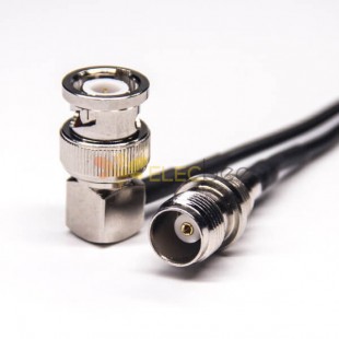 BNC Cable Assembly Right Angled BNC Male to TNC Female Straight for RG174 Cable 10cm