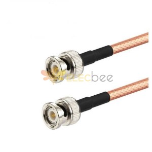 BNC Kablo Konektörleri Erkek erkek RG400 RF Pigtail Adaptörü Koaksiyel Kablo 10CM