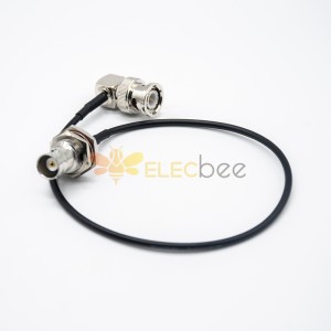 BNC Cables RG174 30CM with Waterproof Female BNC to Angled Male BNC