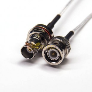 Conector BNC macho recto a BNC recto hembra cable coaxial impermeable con RG316 10cm