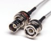 BNC Conector Straight Male para BNC Straight Female Waterproof Coaxial Cable com RG316