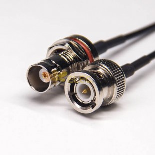 BNC Connector with Cable Waterproof Straight Female to BNC Straight Male Cable with RG174 10cm