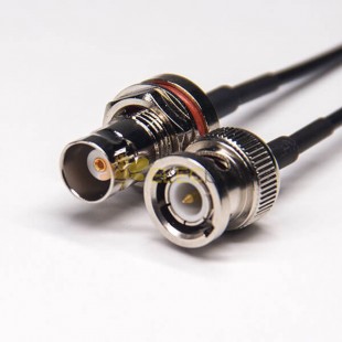 20 piezas conector BNC con Cable impermeable recto hembra a BNC macho recto Cable con RG174 10cm