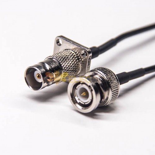BNC Flange Connector Straight Female to BNC Male RG174 Cable