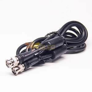 BNC Power Cable RG58 2M Molded with Magnet Ring Plug to Plug