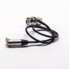 BNC Right Angle à 3.5mm Cable Assembly BNC Male Right Angle toRight Angle Nutirk 3.5mm with RG174 Cable 40CM