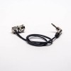 20pcs BNC Right Angle to 3.5mm Cable Assembly BNC Male Right Angle toRight Angle Nutirk 3.5mm with RG174 Cable 40CM