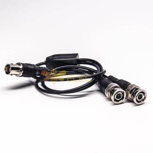 BNC a 2BNC Cable Montaje de una hembra a dos BNC conector macho con cable RG58 50CM