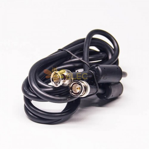 BNC Video Cable RG59 2.5M avec Magnet Ring Plug to Plug